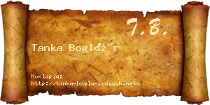 Tanka Boglár névjegykártya
